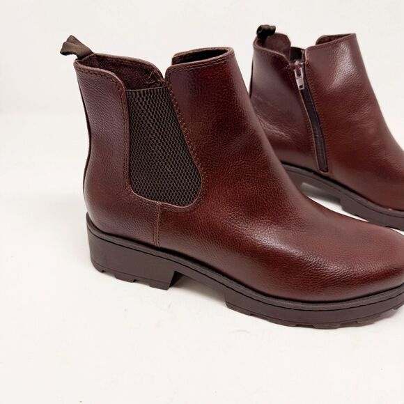 BOC Brown Ankle Booties Comfort Walking boots Size 10 - Picture 2 of 7